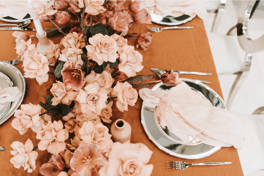 Pink roses for brisbane corporate event