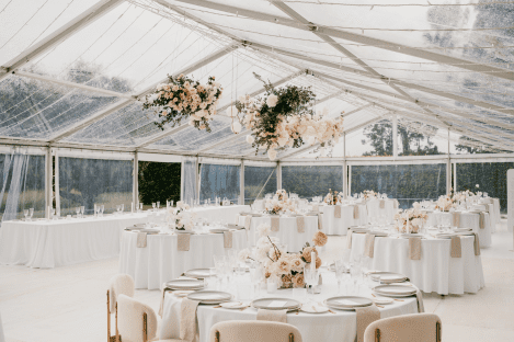 stylish pastel wedding florist